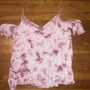 pink tie die top from american eagle